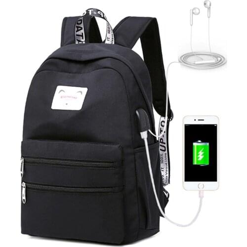 USB Charging Laptop Backpack 14 inch Anti Theft Women School Bags For Teenage Girls College Travel Backpack
