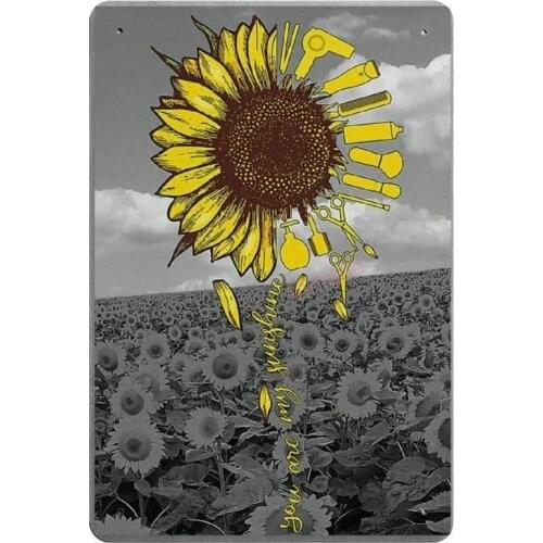 You are My Sunshine Poster Funny Art Decor Vintage Aluminum Retro Metal Tin Sign Painting Decorative Signs 20x30cm