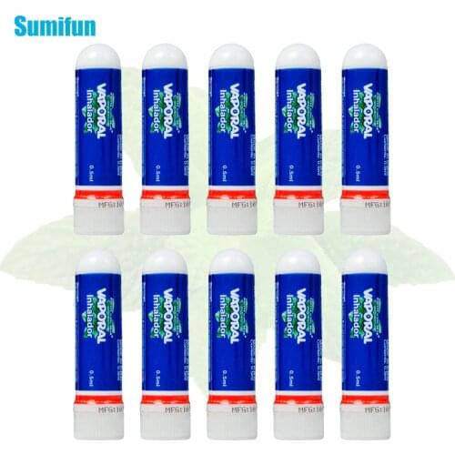 SMF 10pcs Nasal Essential Oils Rhinitis Mint Cream Refresh Nose Cold Cool Herbal Ointment 100% Original Thailand Nasal Inhaler