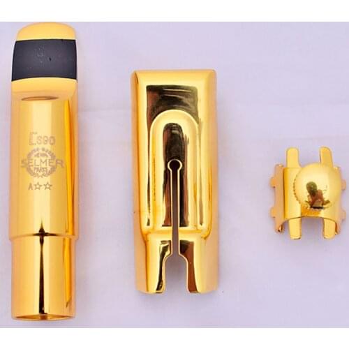 High Quality Professional Tenor Soprano Alto Saxophone Metal Mouthpiece S90 Gold Plating Sax Mouth Pieces Accessories Size 56789