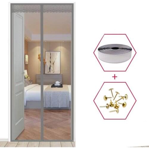 High Quality Curtain Durable Anti Mosquito Magnetic Tulle Door Curtain Automatic Closing Door Screen Summer Mesh Net