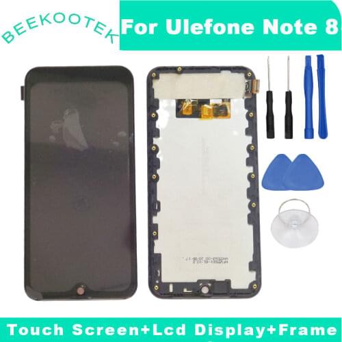 New Original Ulefone Note 8 LCD Display and Touch Screen With Frame Digitizer Replacement For Ulefone Note 8 Free Tools