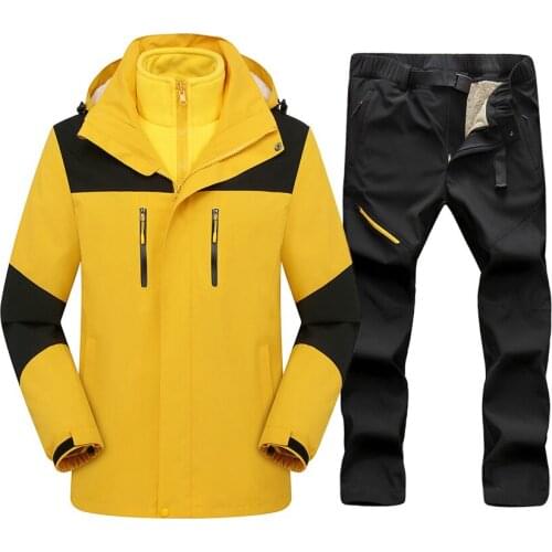 Winter Ski Suit for Men Thermal Warm Windproof Waterproof Skiing and Snowboarding Sets Male Outdoor Snow Snowboard Jacket Pants