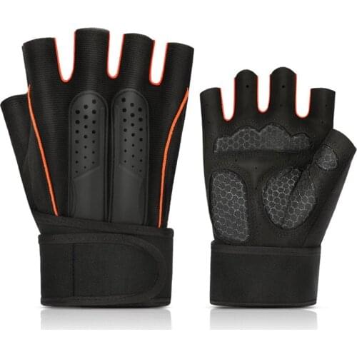1 pair Half Finger Anti Slip Weightlifting Gloves unisex Breathable Gym Dumbbell Fitness Cycling Gloves Sport Training Gloves