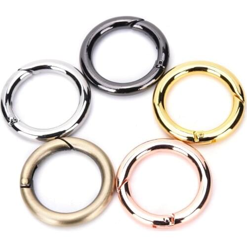 1 PCS 28mm Silver/Gold Plated Alloy Round Spring Snap Hooks Clip