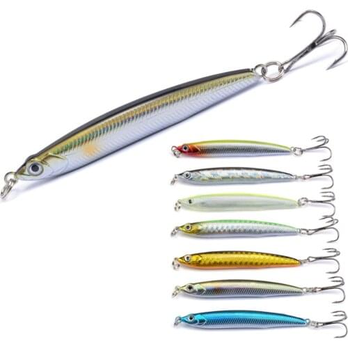 1pcs Sinking Pencil Fishing Lure 7cm 10g Pencil Shad Laser Minnow 3D Eyes Artificial Hard Bait Bass Pike Carp Fishing Tackle