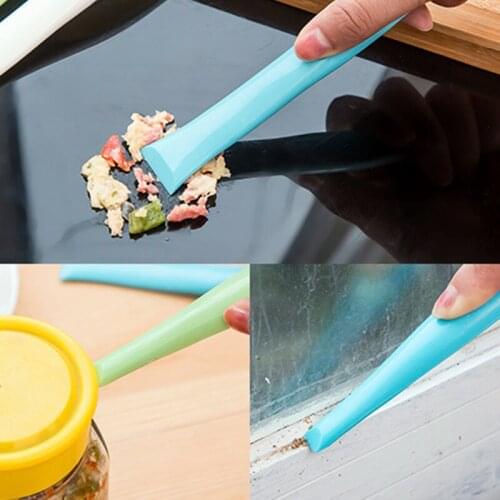 1Pc Silicone Cleaning Shovel Stove Kitchen Dirt Shovel Clean Glass Ceramic Decontamination Scraper Bathroom Floor Cleaning Tool