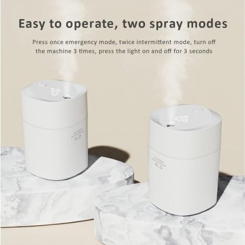 220ml New K5 Humidifier Car Mini Desktop Mute USB Home Humidifier Colorful Atmosphere Light Bass Running Atomizer