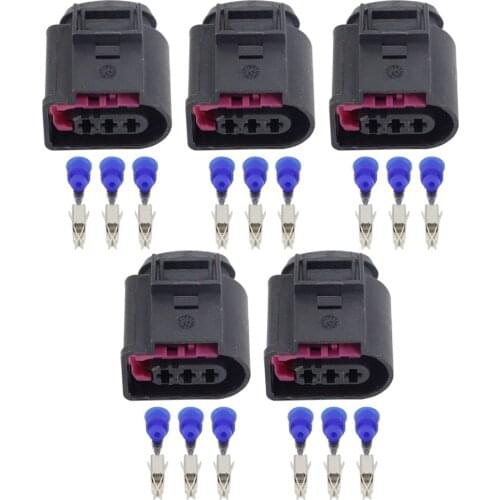 5 setsVolkswagen 1.8TSI 2.0TSI engine rail pressure sensor plug DJ7037B-3.5-21