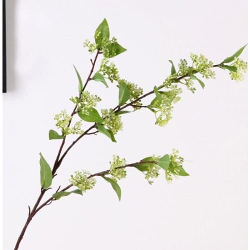 5 Pcs/Lot artificial plants 3 fork single branch pearl fruit fake flower wedding decoration layout diy garden fence flower wall