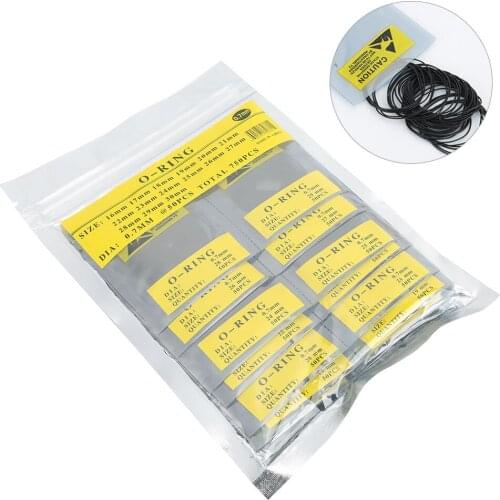 Different sizes 750pcs 0.7mm Waterproof Round Watch Gaskets O Ring Rubber Seal Washers Watch Accessory Tools for Watchmakers