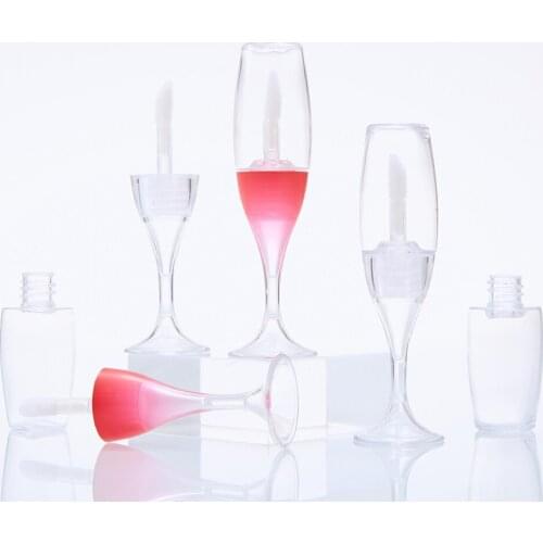 8ml Mini Wine Glass Shaped Empty Lip Gloss Tubes Refillable Bottles Lip Glaze DIY Lip Gloss Containers Tool Makeup Organizer