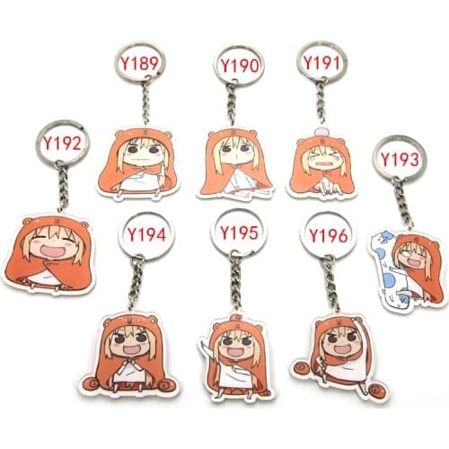 8pcs/set Anime Keychain OTAKU Girl Umaru Himouto! Umaru-chan Ebina Nana Cute Doma Umaru Portachiavi Keychains Pendant
