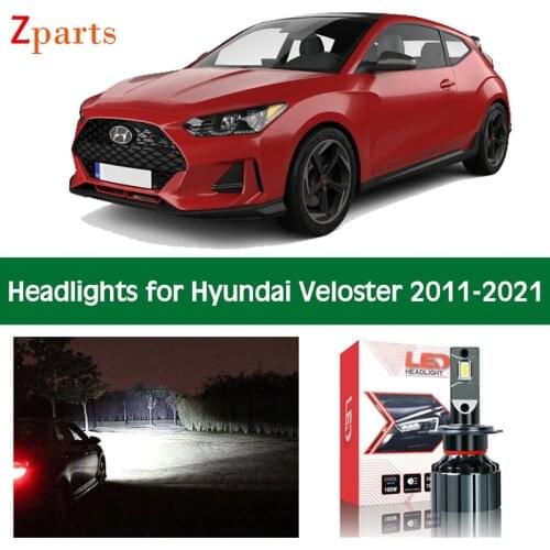 Car Bulbs For Hyundai Veloster 2011-2021 LED Headlight Headlamp Low High Beam Canbus White 12V Auto Lights Lighting Accessories
