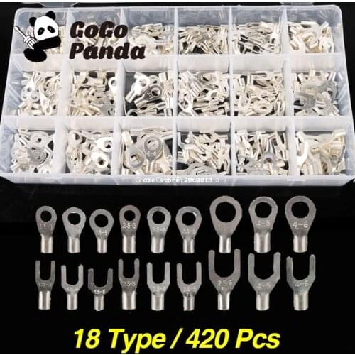 Free Shipping 420 pieces/Box Terminal Block Set IT-420 Cold Terminal Bare Terminals 18 Combination
