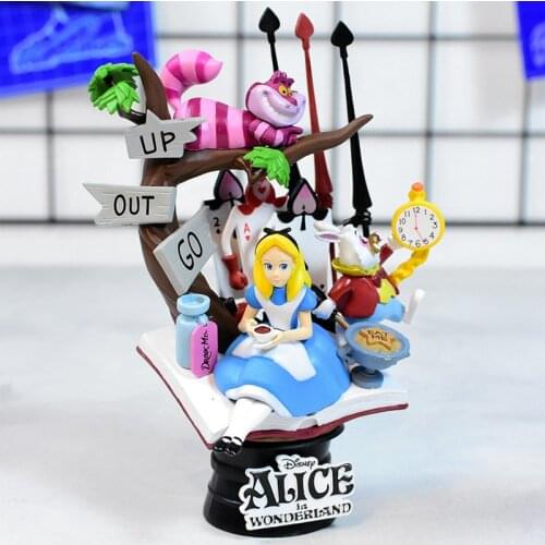 Disney Alice In Wonderland Princess 16cm Action Figure Anime Mini Decoration PVC Collection Figurine Toy Model for Children Gift