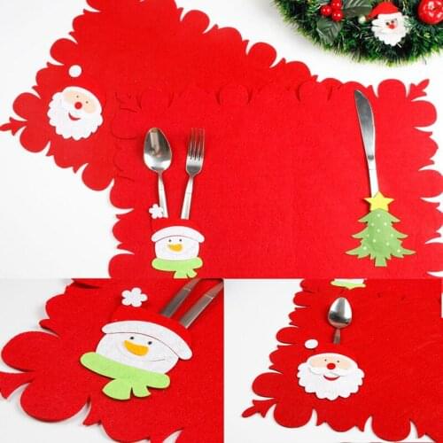 New Christmas Year Exquisite Table Placemat Pad Non-woven Fabric Table Mat