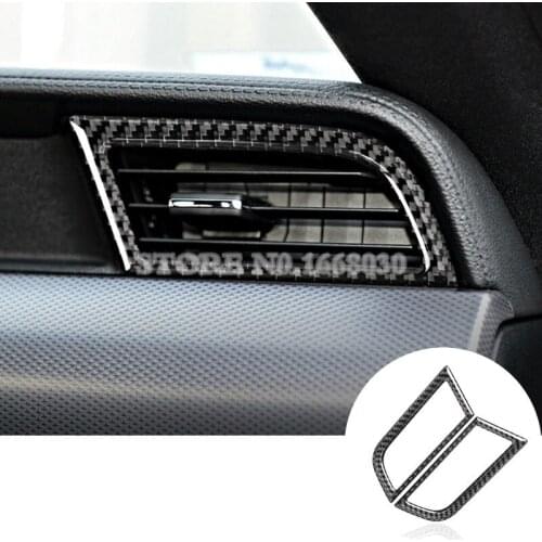 Carbon Fiber Dashboard Side Air Vent Outlet Cover For Ford Mustang 2015-2017 Car accesories interior Car decoration