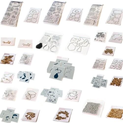 Small Butterfly Flower Cutting Dies And Stamps And Stencil And Hot Foil Scrapbook Diary Decoration Stencil Embossing Template