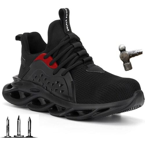 Non-slip 2021 New Steel Toe Cap Comfortable Men Safety Shoes Work Sneakers Boots Breathable Outdoor Shoe Plus Size 37-48