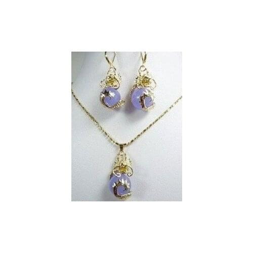 Created Jades Dragon Pendant Necklace Earring set sets Free shipping