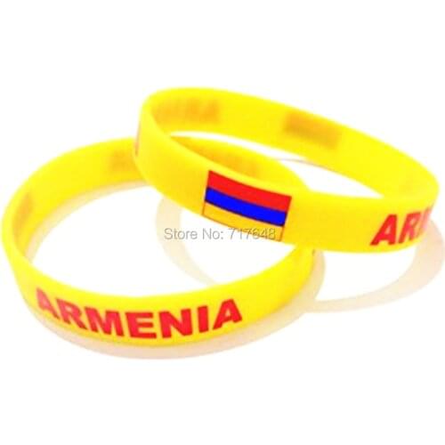 100pcs Armenia wristband silicone bracelets free shipping by FEDEX
