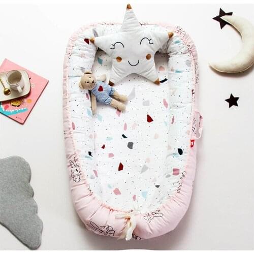 55*90cm cotton Folding BabyNest Bed Crib Portable Removable And Washable Crib Baby Sleep Pad Home Bed Infant Cradle For Newborn