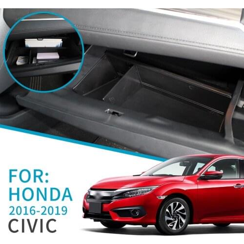 Smabee Car Glove Box Interval Storage for HONDA CIVIC 2016 2017 2018 2019 CIVIC Accessories Tidying Central Co-pilot Storage Box