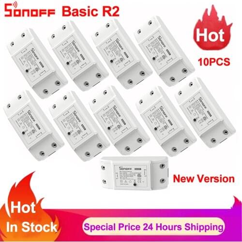 Sonoff Basic R2 Smart Switch Wifi Wireless Smart Home Remote Control Timer DIY Switch Via Ewelink APP Work with Alexa Google