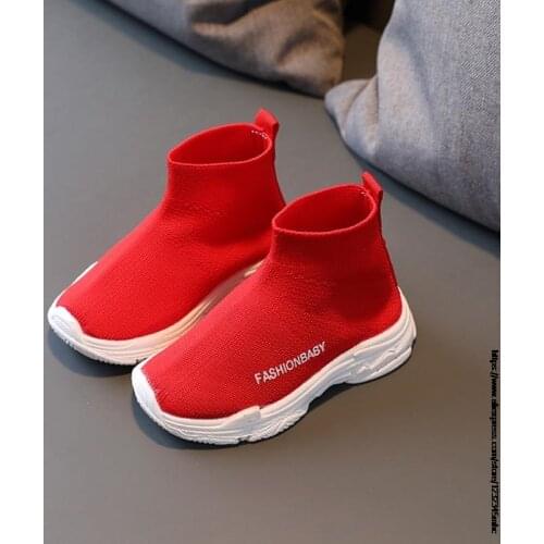 Girls sports shoes autumn new childrens sneakers breathable big kids students red black gray casual childrens shoes casual