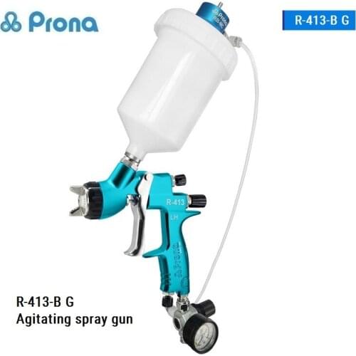 Prona R-413-B Agitating Spray Gun,MINI-agitator Painting Pistol Sprayer Guns Automobile with Cup 600ml,Paint Mixer Spray Gun