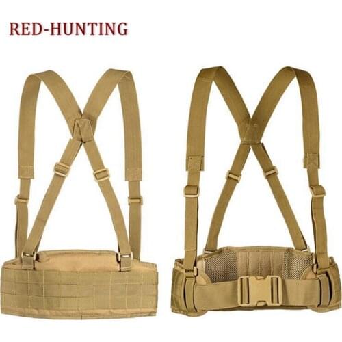 3 Color Tactical Military Hunting Airsoft Molle Combat Waist Support Soft Padded War Belt
