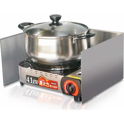 Outdoor Wind Screen Shield Foldable Stove Windshield Camping Cooking BBQ Gas Cassette Stove Camping Equipment WJ918