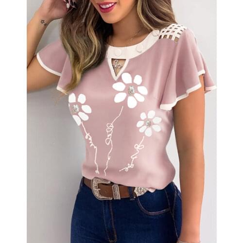 Блузки с принтом Yitimoky China At AliExpress