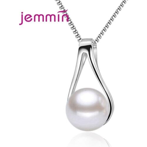 Korean Trend 925 Sterling Silver Pendant Necklaces For Women AAA Cubic Zirconia Pearl Flower Star Female Jewelry Lovers Gift