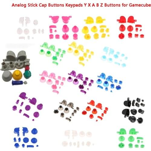 10 set Analog Stick Cap Buttons Keypads Y X A B Z Buttons for Game cube for N-G-C controller Joystick