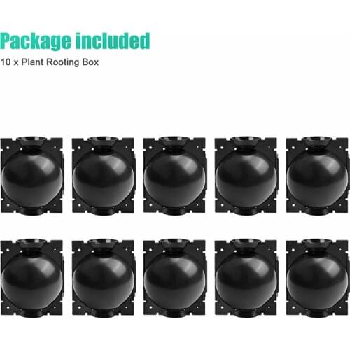 10pcs Plant Rooting Boxes Plants Grow Breeding Tools Garden Supplies High Pressure Propagation Ball Graft Box Nursery Trays