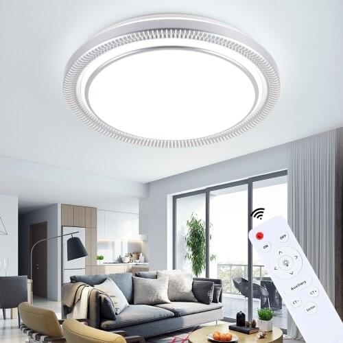 110V 220V Modern LED Round Ceiling Light with Remote Control 80w Dimmable Ceiling Lamp Fitting for Bedroom Kitchen Hall Balcony