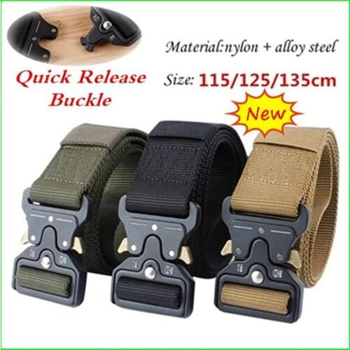 125x3.8 cm Multi-function Army Green Belt Nylon Quick-drying Outdoor Men Sports Buckle Design Street Style Cool for Men