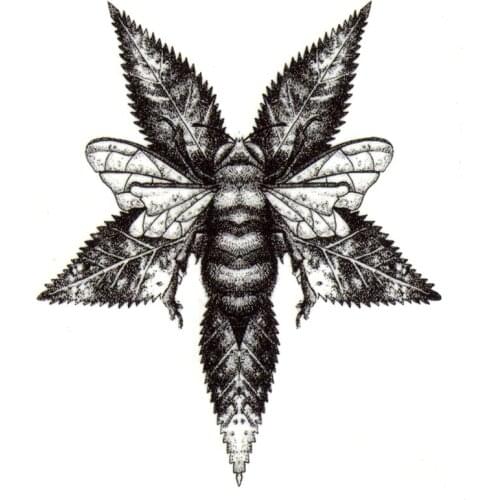 20pcs Honey Bee In The Honey Waterproof Temporary Tattoo Men Woman tattoo Sleeve Tatoo harajuku tattoo kids tatouage henna pesca