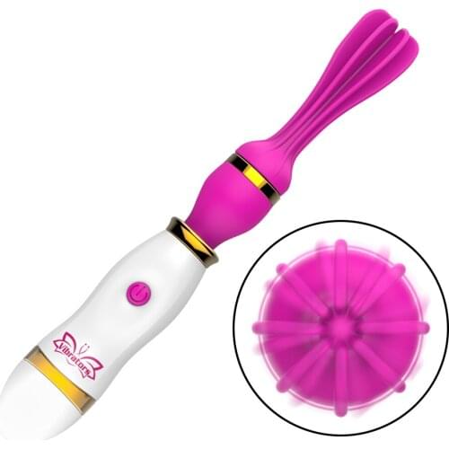 360 Degree Rotation Tongue Licking Vibrator AV Stick Sex Toys for Woman Female Masturbator 12 Speed G-Point Stimulator