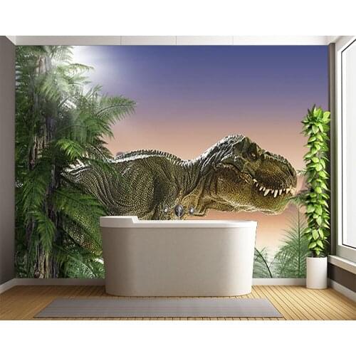 3D modern wallpaper, SCARY DINOSAUR,childrens wallpaper for kids rooms sofas background walls PVC rolls papel de parede