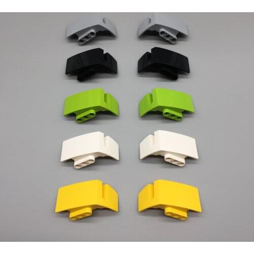 4 Pairs/lot technology Panel Car Mudguard Left & Right MOC Brick Blocks Assembles Toys Compatible with 61070+61071 Panel