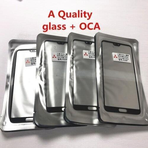 50pcs/lot Glass + OCA Front Glass With OCA For HUAWEI P40 Y7P NOVA 6 SE 5Z 7i Y9S P Smart Pro 2019 Enjoy 10S Outer Screen Panel