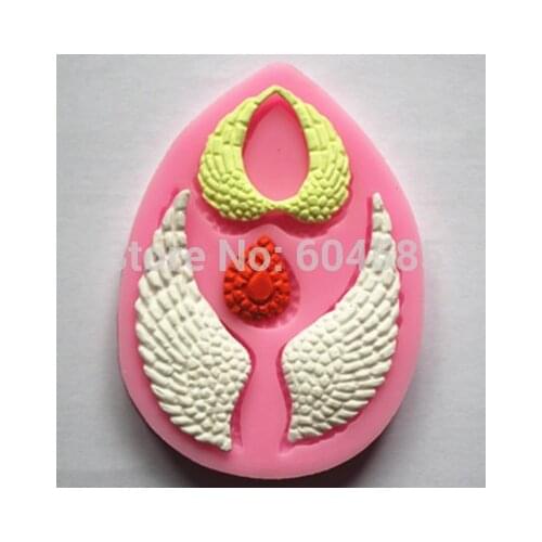 Angel Wings Collection fondant cake molds soap chocolate mould for the kitchen baking