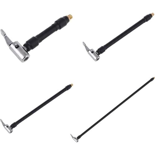 Car Lock-on Tire Air Chuck with Rubber Hose Car Motorccyle Bicycle Tire Inflator Pump Hose Adapter No Deflation Function