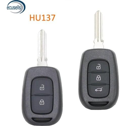 Remote Key Shell Case Fob 2 Buttons 3 Buttons for Renault Duster Dokker Trafic Master 2013-2017 HU137 Blade