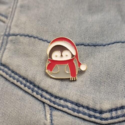 Animal Enamel Pins Lovely Penguin Brooches For Women Kids Friends Lucky Gifts Backpacks Metal Badge