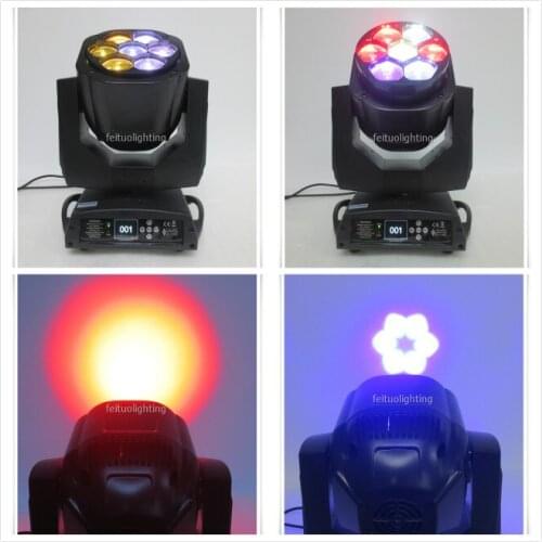 H-20/lot Wholesale China stage lights mini bee eye 7x15w rgbw 4 in 1 led zoom beam moving head lyre dmx dot control indicidually