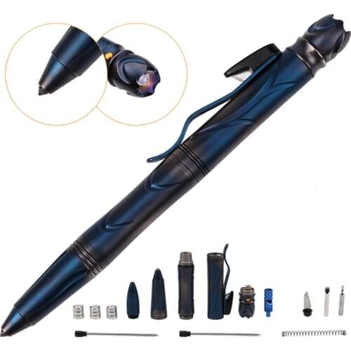 Outdoor Tools Tactical Penlight Lightweight Glass breaker Self Defense Tool Emergency Whistle Multi-functional Pen Light